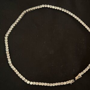 Ross-Simons Silver Necklace with Clear Stones